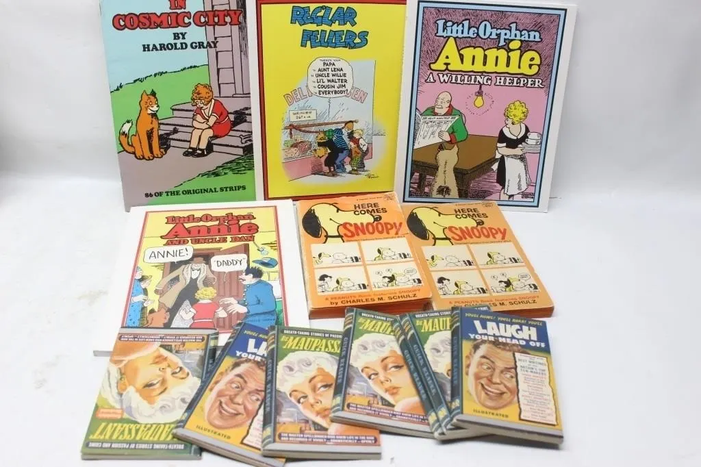 Comic Strip Reprint Books & De Maupassant/Snoopy