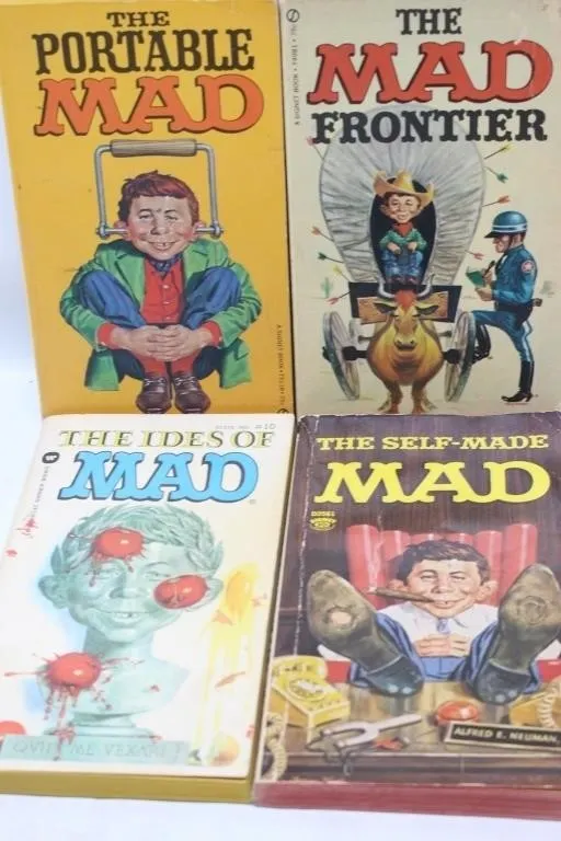 Vintage MAD Paperback Book Lot (4 Books)