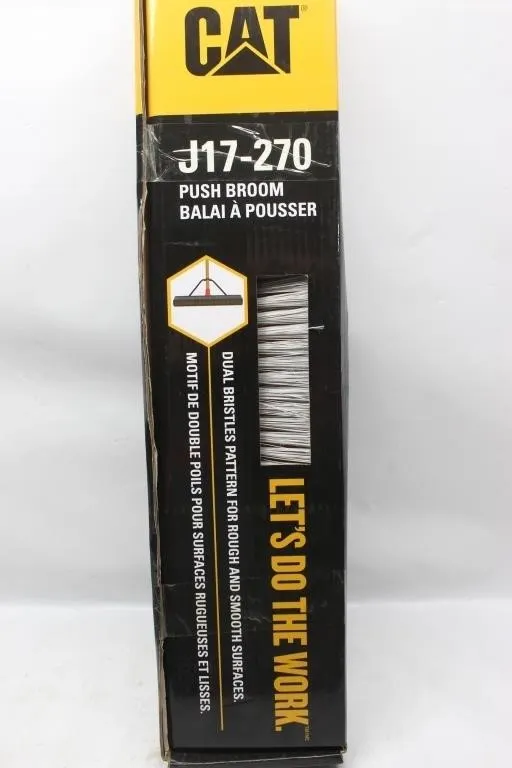 CAT J17-270 Push Broom, Dual Bristles