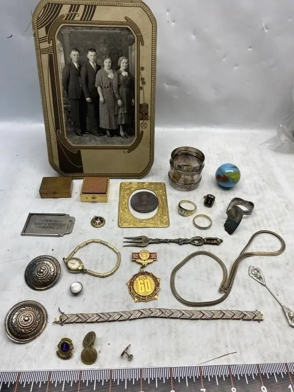 Vintage Jewelry & Collectibles: Rings, Watch,