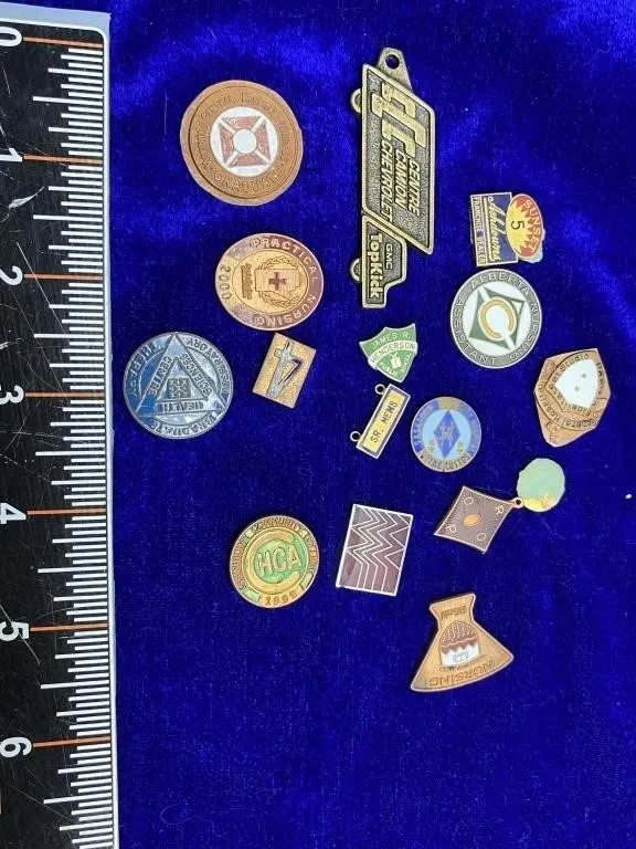 Vintage Nursing & Advertising Pin Lot