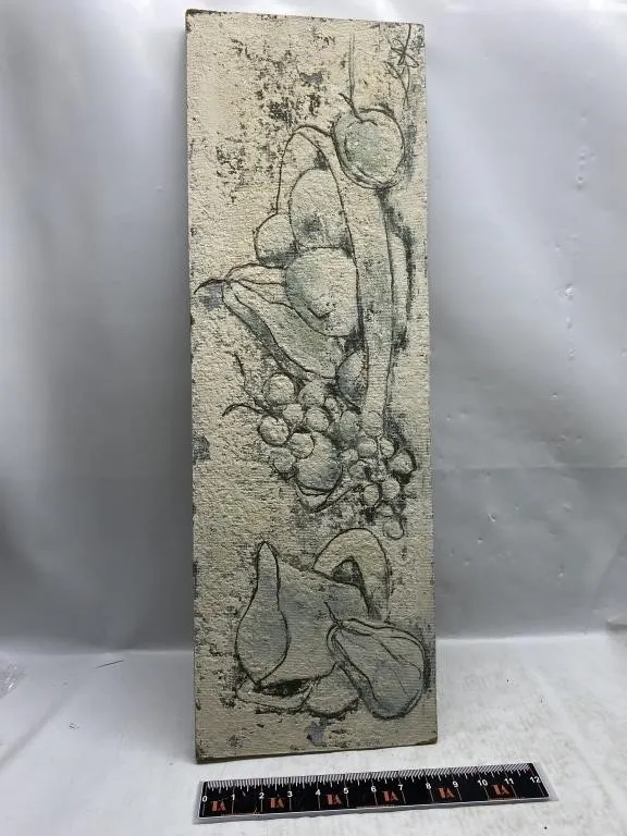 Textured Fruit Still Life Wall Panel Art