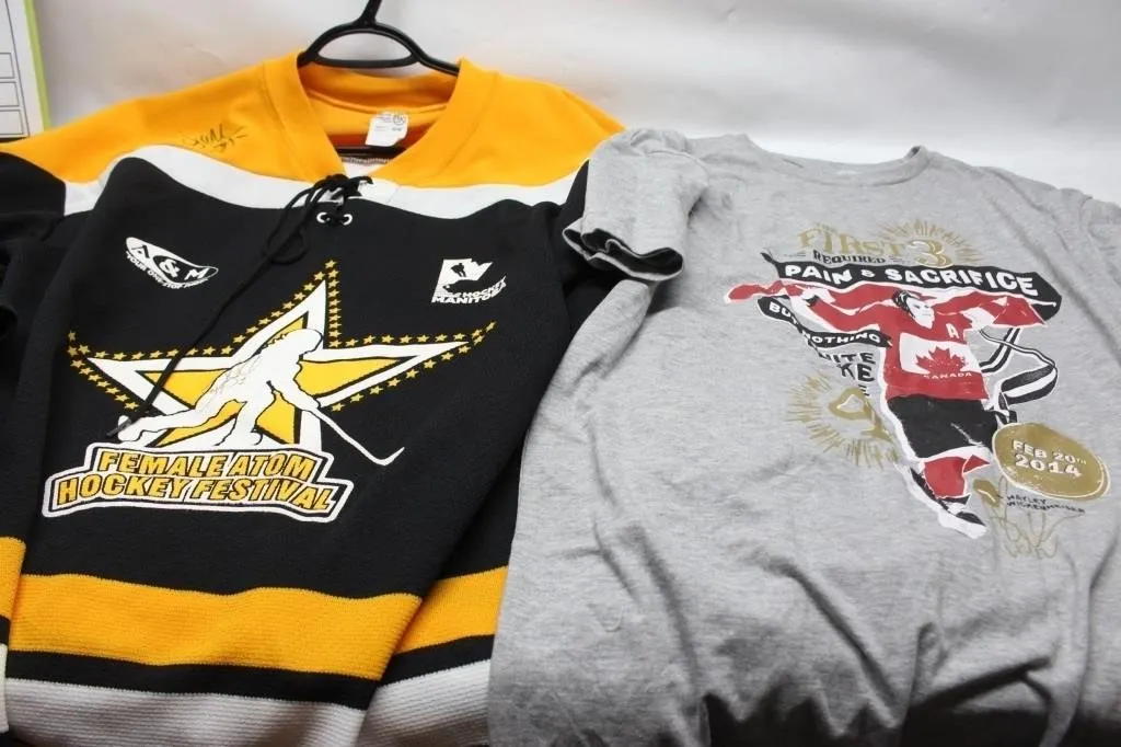 Signed Hockey Jersey & Wickenheiser Shirt