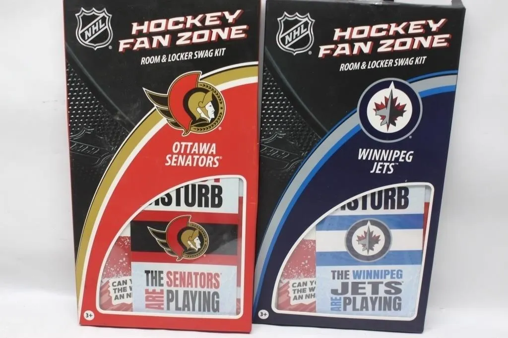 NHL Hockey Fan Zone Room & Locker Swag Kits (2)