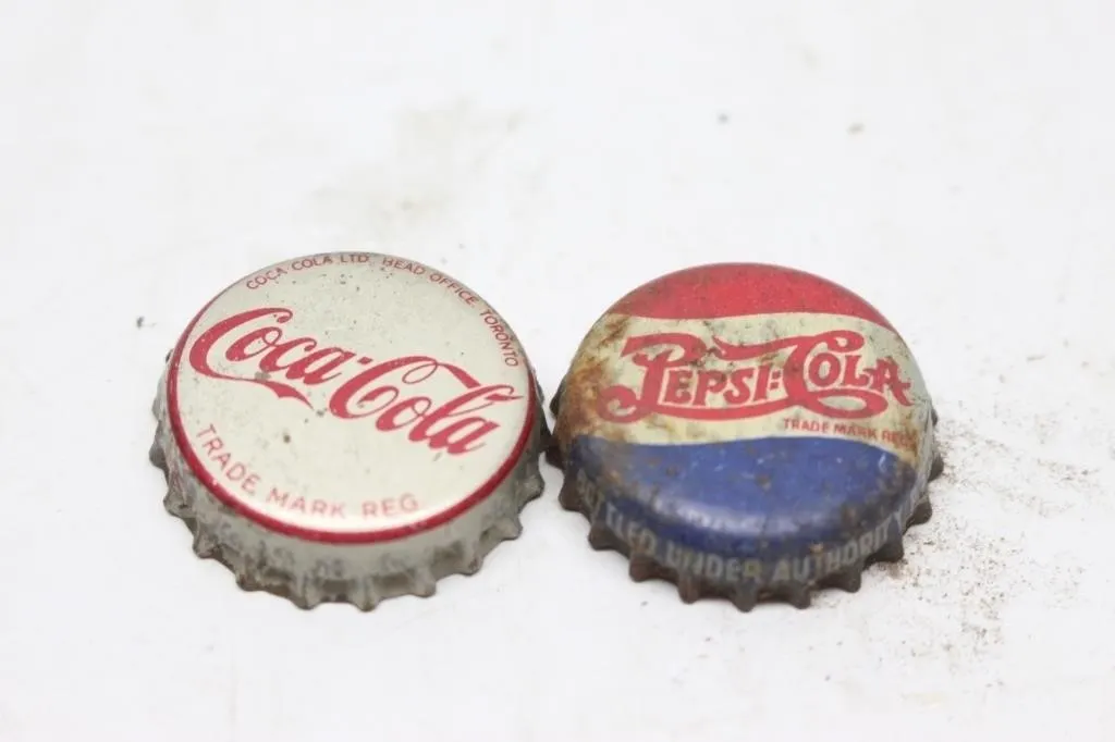 Vintage Coca-Cola & Pepsi-Cola Bottle Caps