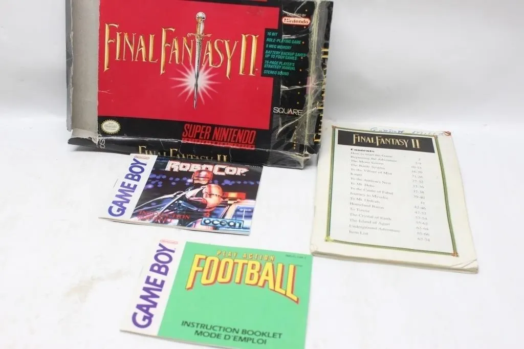 Final Fantasy II SNES CIB w/ Manuals & Game Boy
