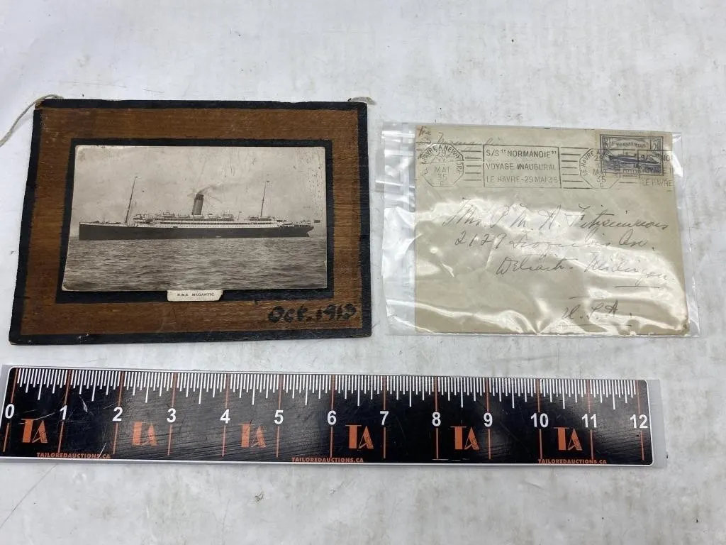 RMS Megantic Photo & SS Normandie Cover