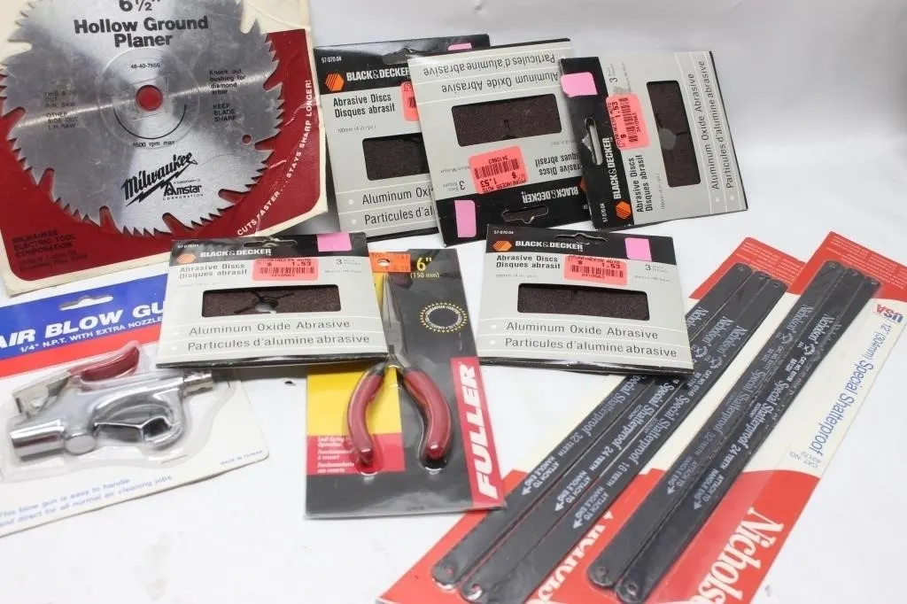 Tools & Blades Lot: Milwaukee, Black & Decker,