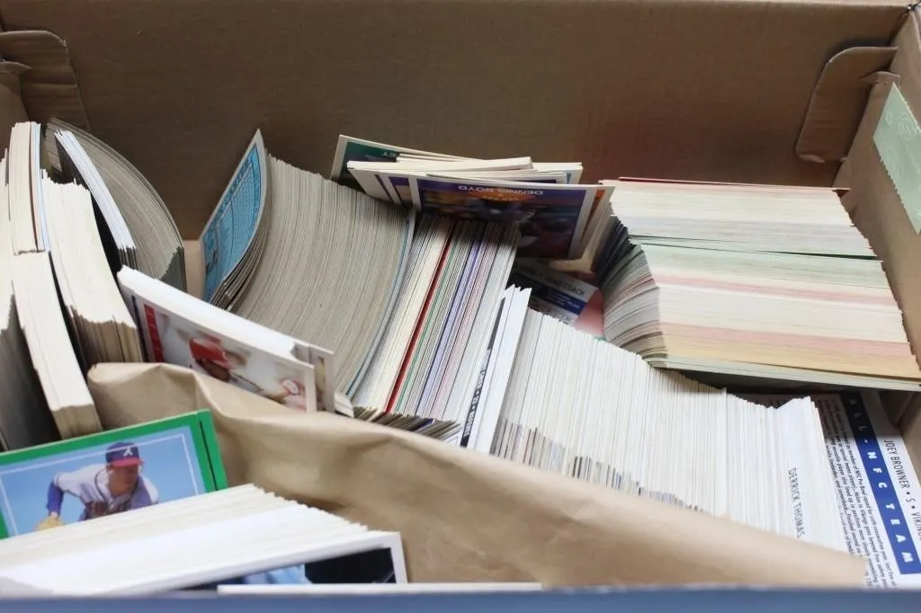 Large Box of Mixed Sports Trading Cards