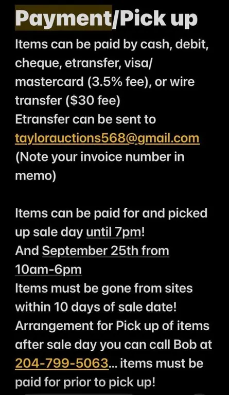 Payment & Pick Up