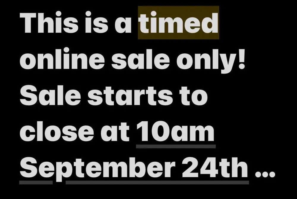 Timed Online only