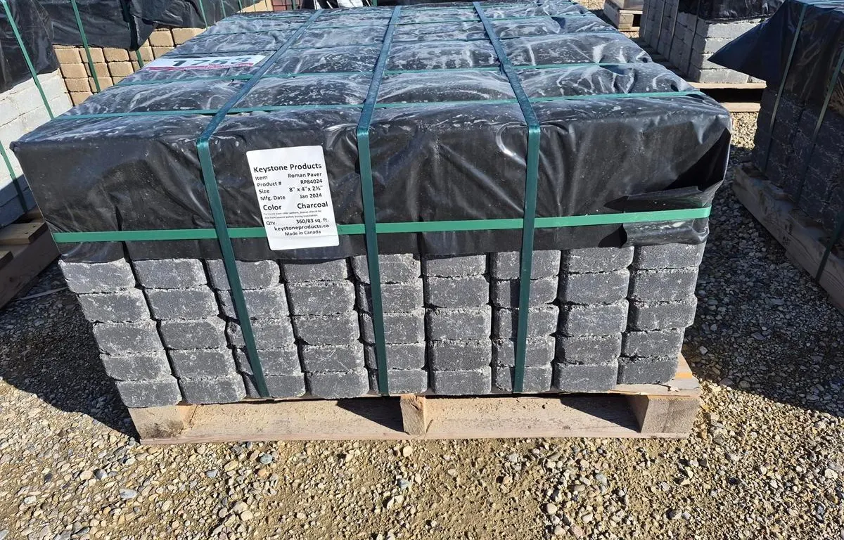 Roman Paver 8" x 4" x 2 3/8" Charcoal Patio Stones
UNRESERVED