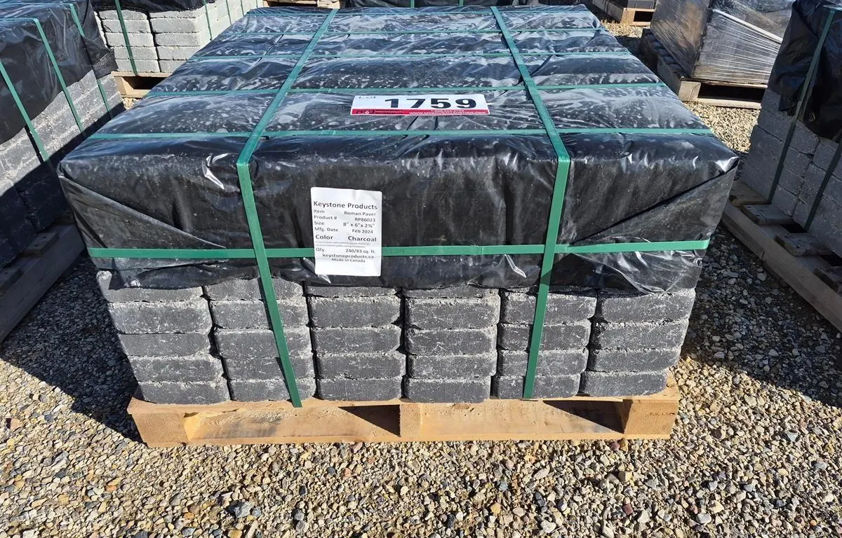Roman Paver 8" x 6" x 2 3/8" Charcoal Patio Stones
UNRESERVED