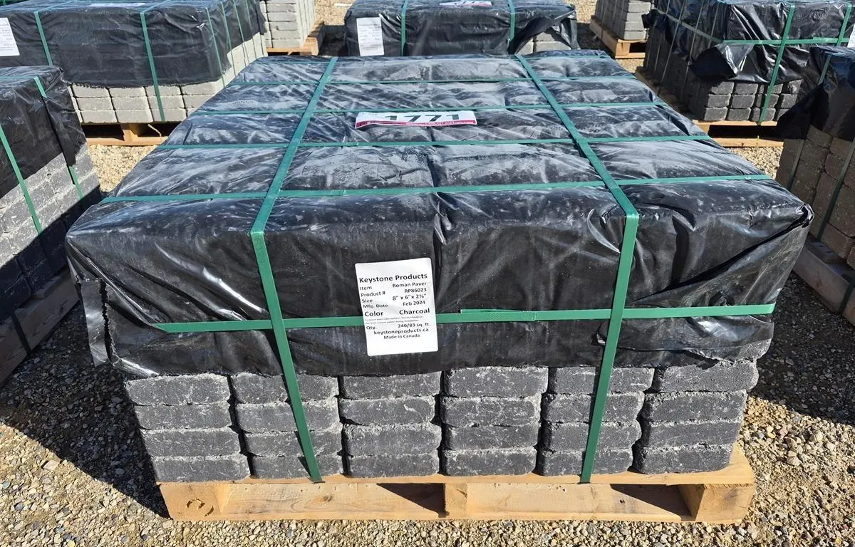 Roman Paver 8"x 6" x 2 3/8" Charcoal Patio Stones
UNRESERVED