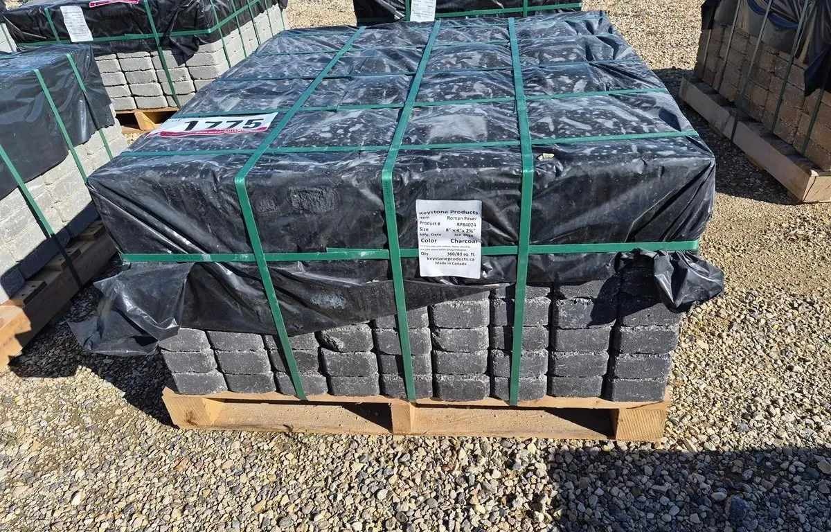 Roman Paver 8" x 4" x 2 3/8" Charcoal Patio Stones
UNRESERVED