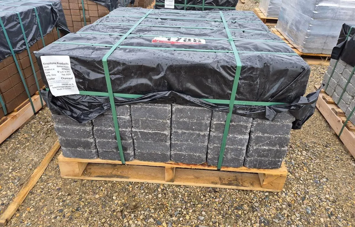 Roman Paver 8" x 6" x 2 3/8" Charcoal Patio Stones
UNRESERVED