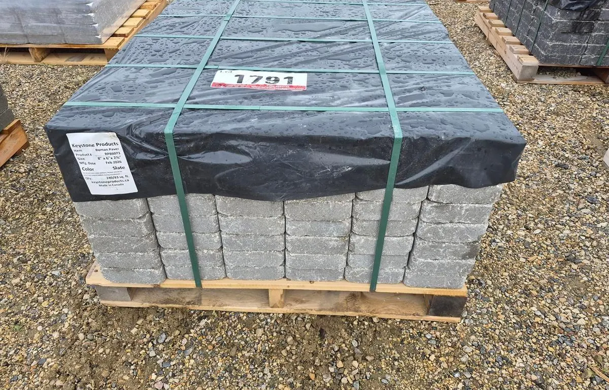 Roman Paver 8" x 6" x 2 3/8" Slate Patio Stones
UNRESERVED