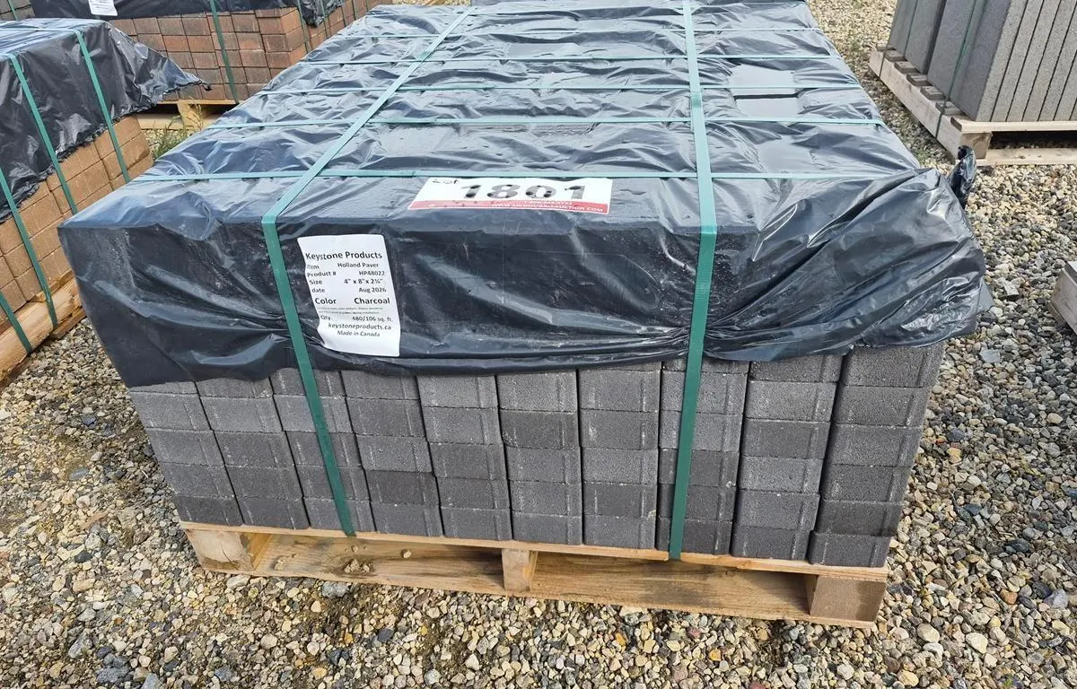 Holland Paver 4" x 8" x 2 3/8" Charcoal Patio Stones
UNRESERVED