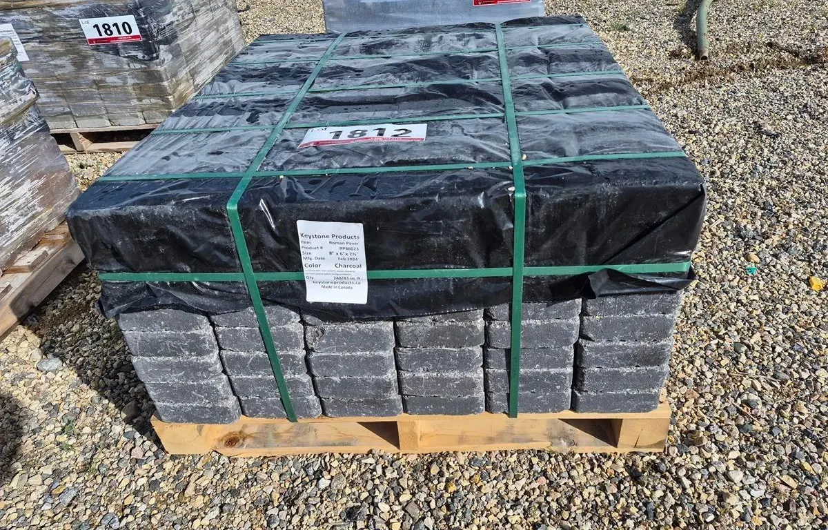 Roman Paver 8" x 6" x 2 3/8" Charcoal Patio Stones
UNRESERVED