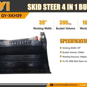 2026 GIYI GY-XKH39 39 in Multi-Purpose Mini Skid Steer Bucket (Unused)