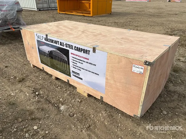 2026 SKLP SK-SC40 20 ft x 40 ft All-Steel Carport (Unused)