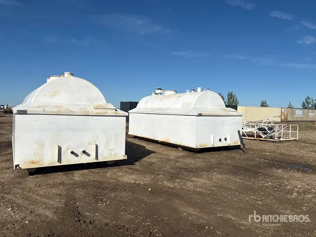 Quantity of (2) 15000 L Skid Mounted Steel Fuel Tank