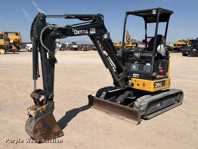 2019 John Deere 26G mini excavator