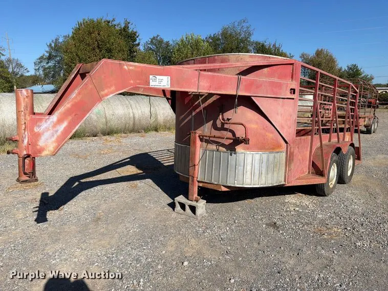 Shop built livestock trailer