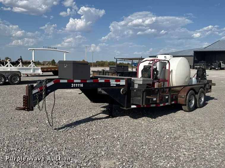 2015 J & B Manufacturing 82X16LBGN pressure washer trailer