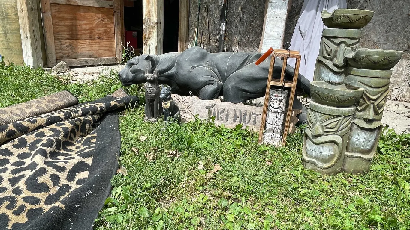 Variety of Outdoor Tiki Decorations