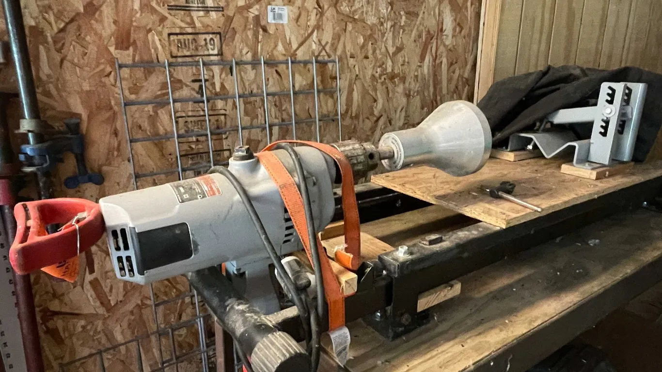 Milwaukee Super Hole Shooter and Work Table on Wheels