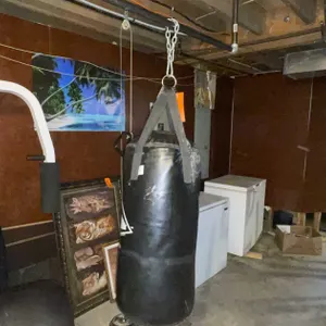 Pull Up Bar and Punching Bag