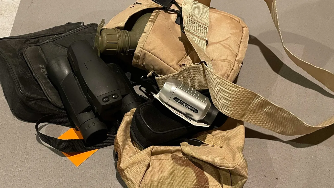 Canteen and Binoculars
