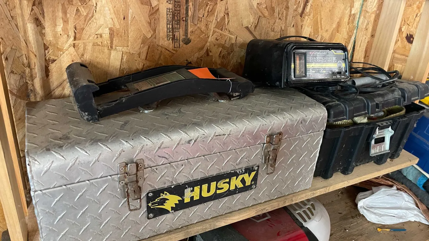 Schumacher Battery Charger and (2) Tool Boxes