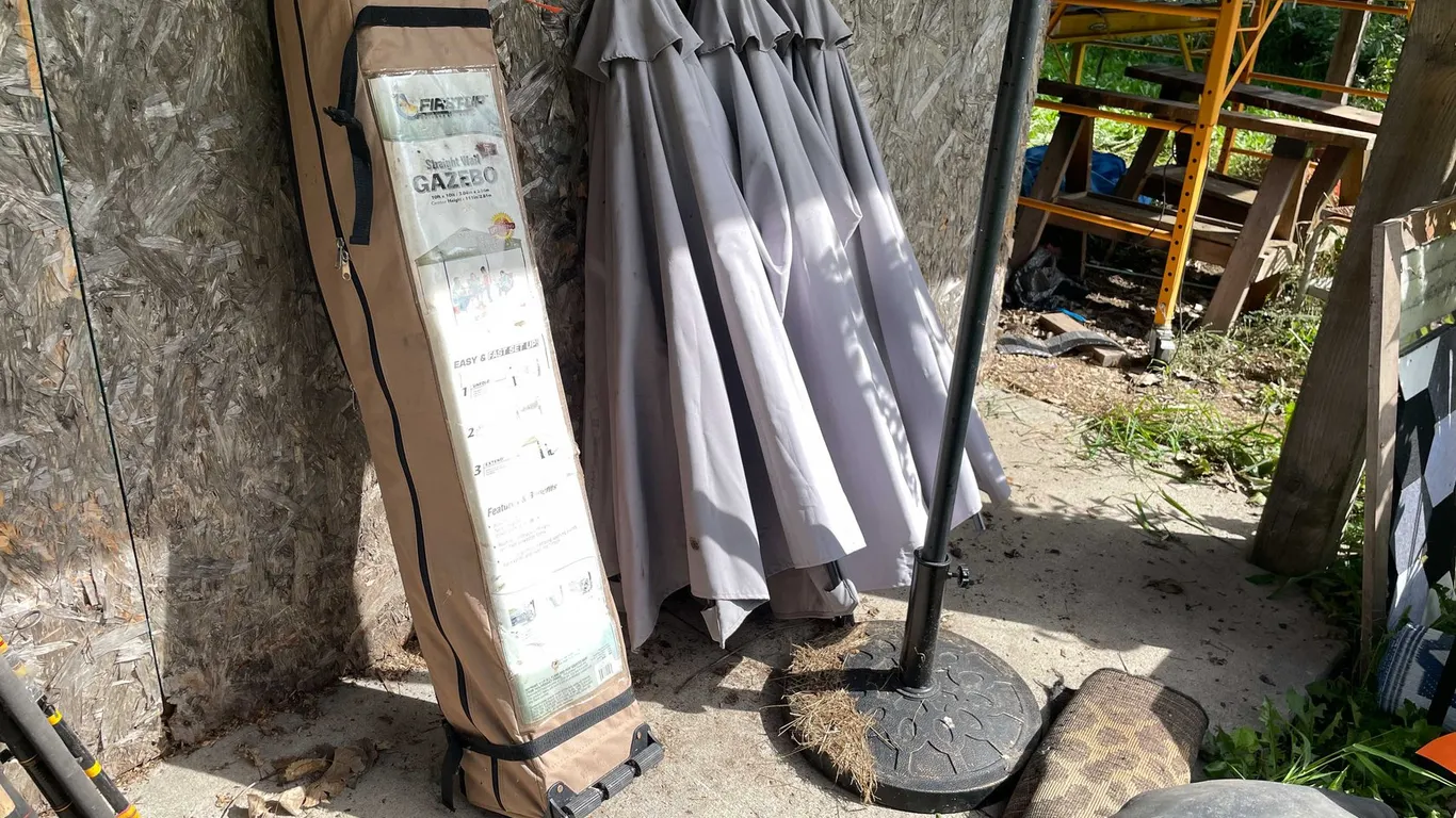 Outdoor Gazebo and Umbrella