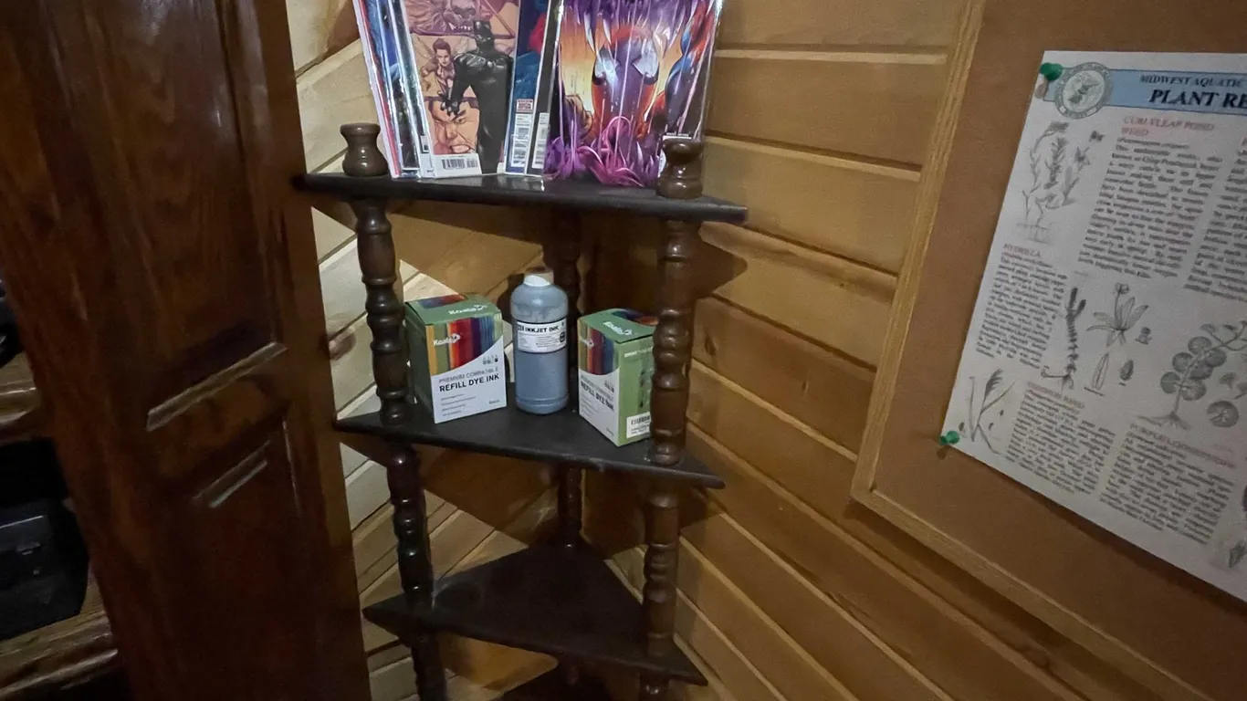 Corner Shelf and Comic Books