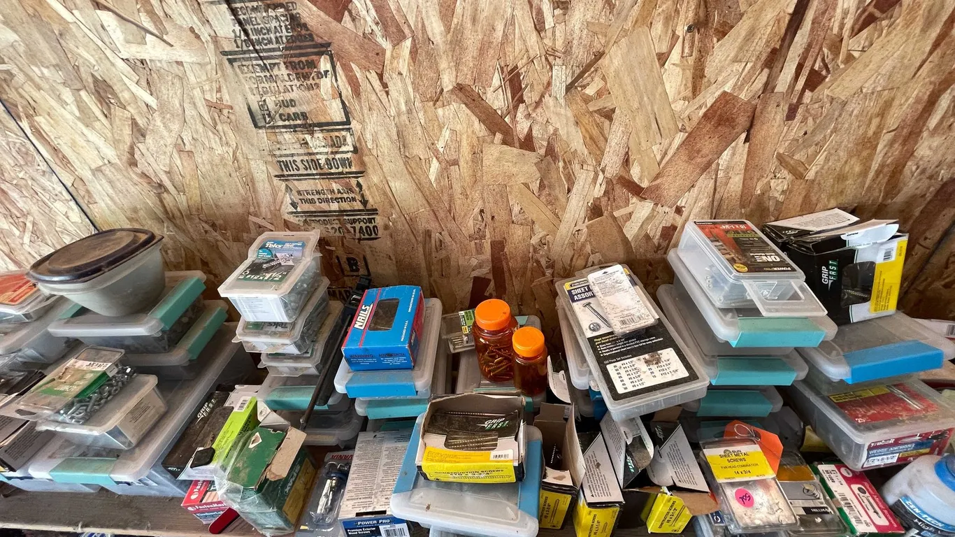 (2) Shelves of Various Hardware