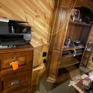 Wood Filing Cabinet and Entertainment Center