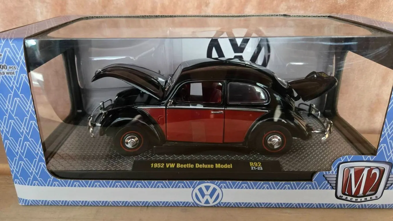 M2 1952 VW Beetle Deluxe Model Diecast Car in Box