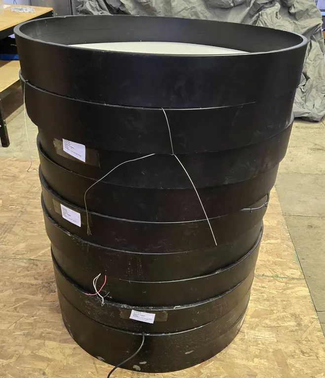 10 Drum LED Light Fixtures with Cut Cords