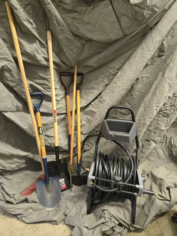 Garden Tools and Suncast Hose Reel Cart