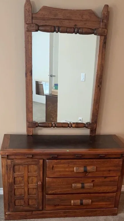Link-Taylor Rawhide Wood Dresser With Mirror