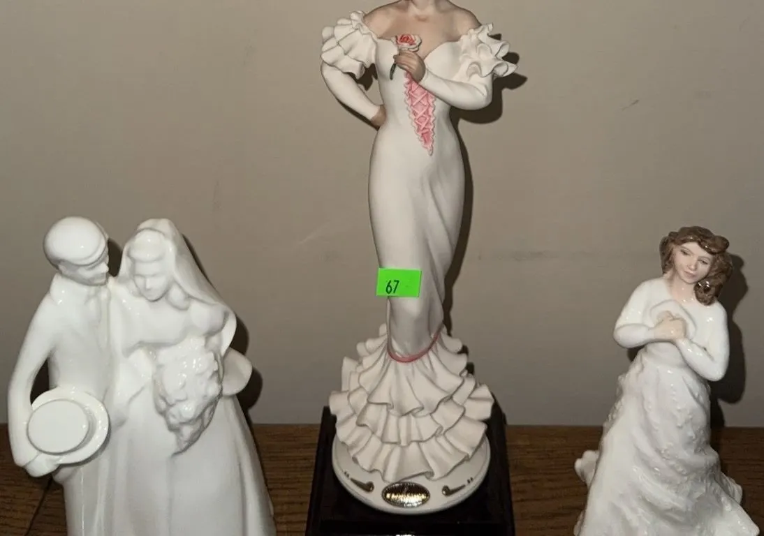 3 Porcelain Figurines Including Nao and Royal Doulton