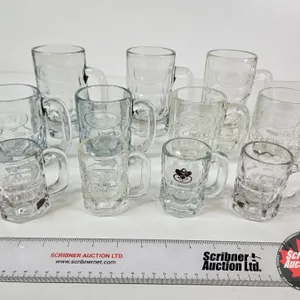 A&W Root Beer Mugs  - (3) 6"H - (4) 4-1/4"H - (4) 3-1/4"H