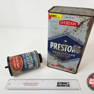 PRESTONE Anti-Freeze Combo :  - One Gallon Tin (Modified) - Tester (Tin Measures : 11"H x 6-1/2"W x 