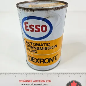 OIL CAN : ESSO Dexron II ATF (Measures : 6"H x 4"Dia)