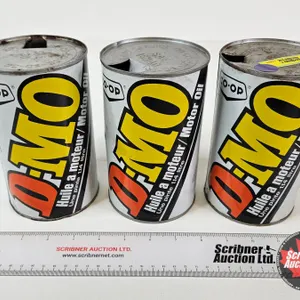 OIL CANS (3) : CO-OP D-MO  (All Measure : 6-1/2"H x 4"Dia)