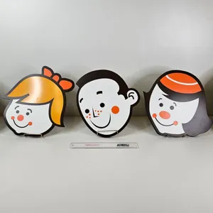 A&W Burger Family Heads (Grandpa, Papa, Mama, Teen, Baby) (Average Size : 14"H x 3/4"D)