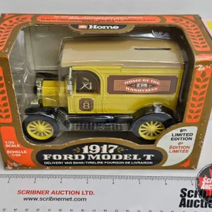 Truck Bank : 1917 Ford Model T "Home Hardware" (1:25 Scale) (Box Measures : 5"H x 8"W x 3-1/2"D)