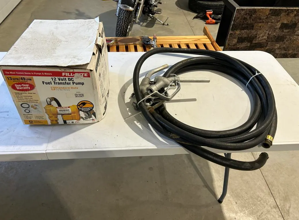 12V Fuel Transfer Pump & (3) Adhesive Nozzles with Hose